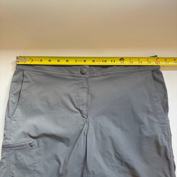 LL Bean Trek Trail Shorts Gray Womens Mid Rise Bermuda Hiking Camping size 10 - Picture 10 of 12